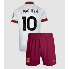 West Ham United Lucas Paqueta #10 Tredjedraktsett Barn 2024-25 Kortermet (+ korte bukser)